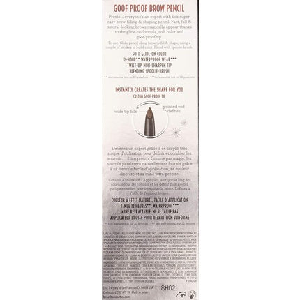 Creion sprâncene, BeneFit, Goof Proof Brow Pencil 02 Light Medium, 0.34g