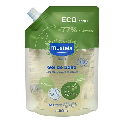 Gel de spălare corp și păr, Mustela, Eco Refill, 400ml