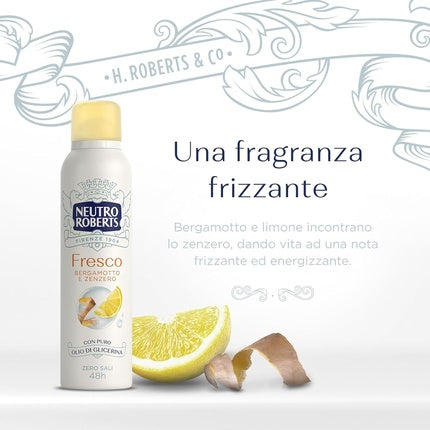 Deodorant spray, Neutro Roberts, bergamotă și ghimbir, 150ml