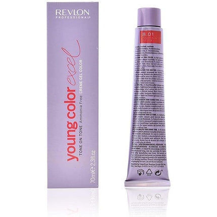Vopsea de păr Revlon Professional Young Color Excel 8.0 Blond deschis argintiu, 70ml