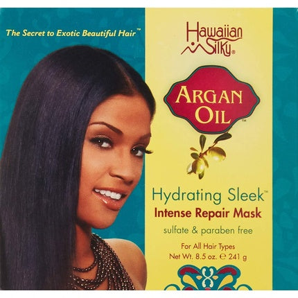 Hawaiian Silky, Mască de păr Hydrating Sleek Intense Repair Mask cu ulei de Argan Marocan, 241 g