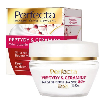Crema de față Perfecta Peptide & Ceramides Day and Night Cream 80+, 50ml