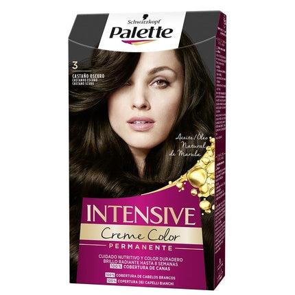 Vopsea păr, Schwarzkopf, Palette Intense Color Cream, castaniu închis