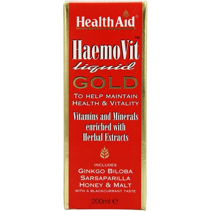 Tonic vitaminic, HealthAid, Haemovit Gold, 200ml, lichid
