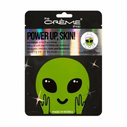 The Crème Shop Power Up Skin Alien Face Mask, Mască facială, verde, 25g