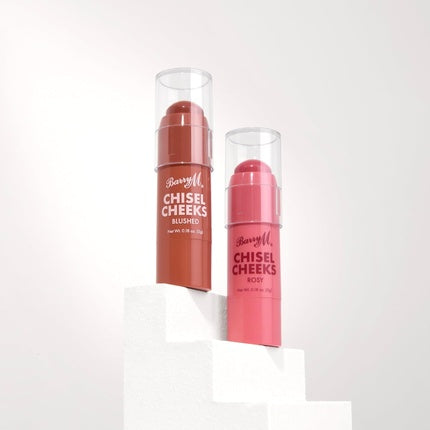 Băț de fard cremos Barry M Chisel Cheeks, Pink Blushed & Rosy