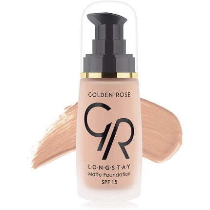Fond de ten, Golden Rose, Matte Long Wear, SPF 15, Warm Nude