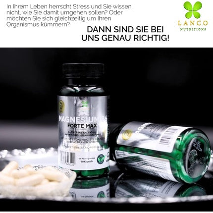 Lance Magnesium B6 Forte Max, Complex Mineral cu Tryptofan și Ashwagandha, 159 g