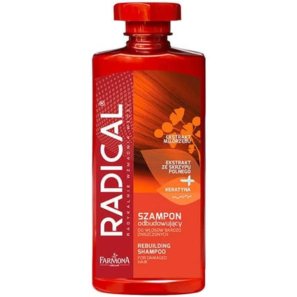 Șampon Farmona Radical Rebuilding pentru păr deteriorat, 400ml, roșu