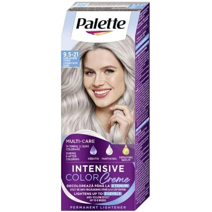 Vopsea de păr permanentă Palette, 9.5-21 Luminous Silver Blonde, 120g