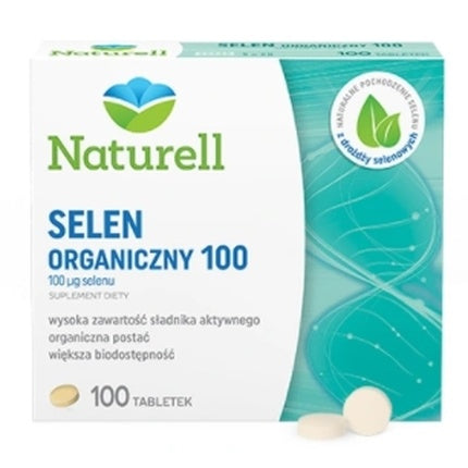 Supliment Seleniu Organic, NatuRéal Naturell Selenium 100 mcg, 100 Tablete, Culoare Alb