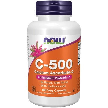 Supliment alimentar NOW Foods C-500 Calcium Ascorbat, 100 capsule