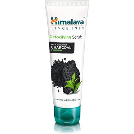 Exfoliant Facial Himalaya Detoxifying Charcoal cu Cărbune Activat și Ceai Verde, 75ml