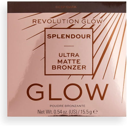Bronzer Makeup Revolution Splendor Matte, Deep Dark, compact metalizat