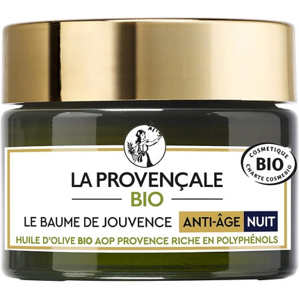 Cremă de noapte La Provençale Le Baume de Jouvence Organic, 50ml