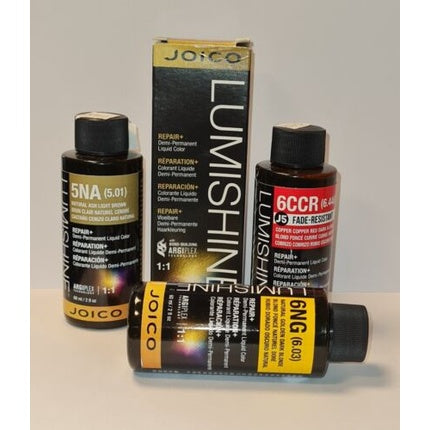 Culoare păr Joico LumiShine Demi-Permanent 5NA (Light Golden Brown), 60ml