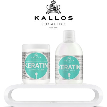 Cremă păr, Kallos, KJMN Keratină și Proteine Lapte, 1000ml
