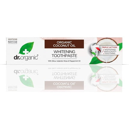 Pastă de dinți, Dr Organic, Coconut Oil, albire, 100ml