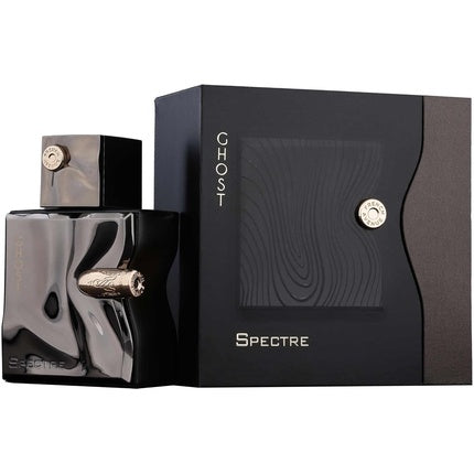 Parfum Spectre Ghost, 80ml, sticlă argintie cu detalii negre și elemente metalice