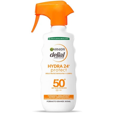 Spray protectie solara, Garnier Hydra 24, SPF50+, 300ml