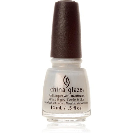 Lac de unghii China Glaze, Snow Way!, alb sidefat, 14ml