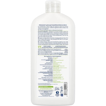 Șampon hrănitor Natessance cu ulei de Argan și keratină vegetală, 500ml