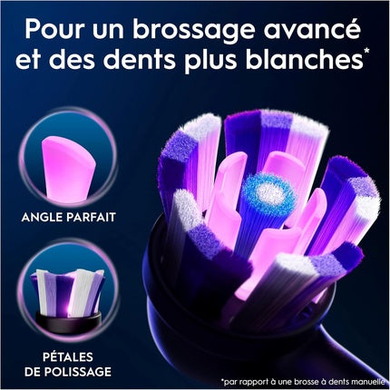 Perii de schimb Oral-B Radiant White, Set 4 buc, Negru, Alb, Roz