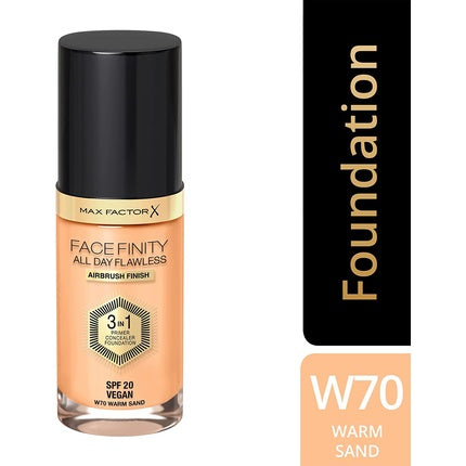 Fond de ten lichid, Max Factor, Facefinity 3-in-1, SPF 20, 70 Nisip cald