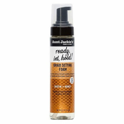 Mousse pentru păr, Aunt Jackie's, Ready Set Hold Braid Setting Foam, 85 Fl Oz, cu fixare extra-firmă