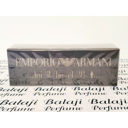 Parfum Bărbați, Emporio Armani He 3.4oz EDT Spray, Negru, 100ml