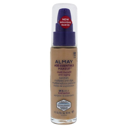 Fond de ten Almay Age Essentials Makeup, SPF 15, Culoare Light, 29.6ml