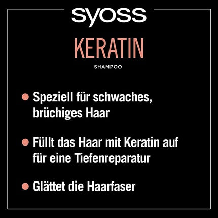 Șampon, Syoss, Keratin, negru 440ml