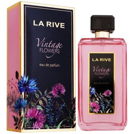 Eau De Parfum La Rive Vintage Flowers 90ml, Parfum cu flori colorate, Design vintage