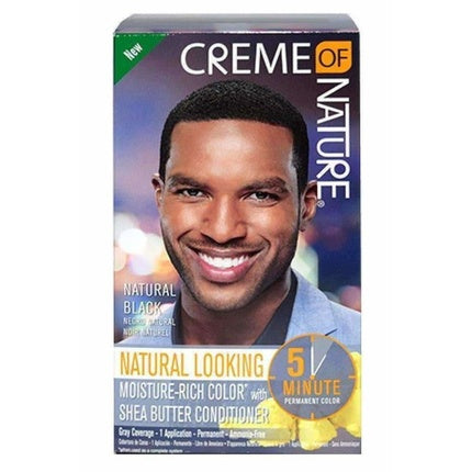 Vopsea de păr pentru bărbați, Creme Of Nature, Black, 255g
