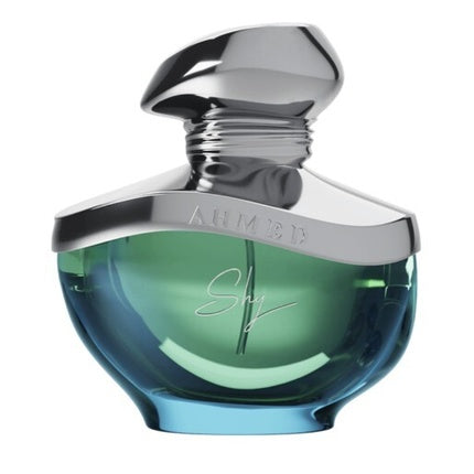 Eau de Parfum Ahmed Al Maghribi Shy, 50 ml, sticlă verde-albăstruie