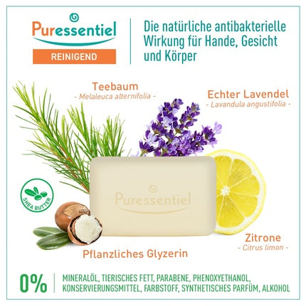 Săpun solid, Puressentiel, 3 uleiuri esențiale, 100g