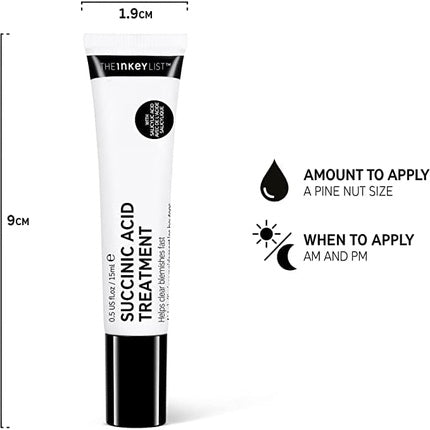 Tratament Față The Inkey List Succinic Acid, alb, 15ml