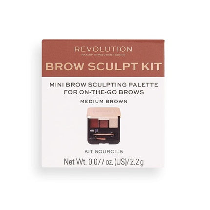 Kit pentru sprâncene, Makeup Revolution, Brow Sculpt Medium