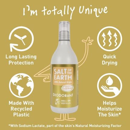 Deodorant, Salt Of The Earth, Natural, 525 ml