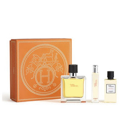 Set Parfum Hermès Terre D'Hermès, 3 bucăți, cutie portocalie