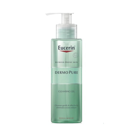 Gel de curățare facială Eucerin Dermo Pure 200ml, cutie verde