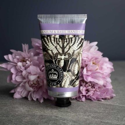 Crema de mâini Kew Gardens Geranium & Basil, 75ml