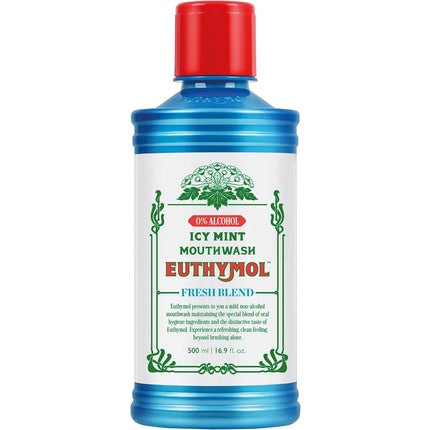 Euthymol Icy Mint Mouthwash, 500ml, Fără Alcool