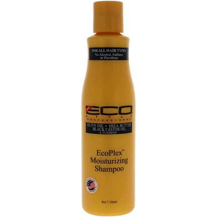 Șampon Eco Style EcoPlex cu Ulei de Măsline, Unt de Shea, Ulei de Ricin Negru și In pentru Toate Tipurile de Păr, 236 ml