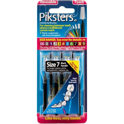 Periuță Interdentală Piksters, Negru, Dimensiunea 7, 1 Bucată