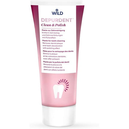 Pasta de dinți Depurdent Clean & Polish, 75 ml, culoare roz