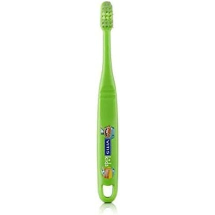 Periuță de dinți pentru copii, Dentaid Vitis Kids, verde, 21.6 cm
