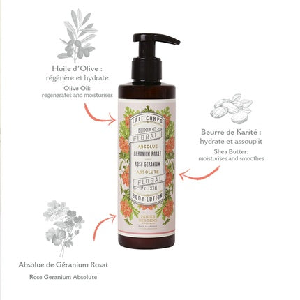 Lotiune de corp Panier Des Sens Geranium, Floral, 250ml