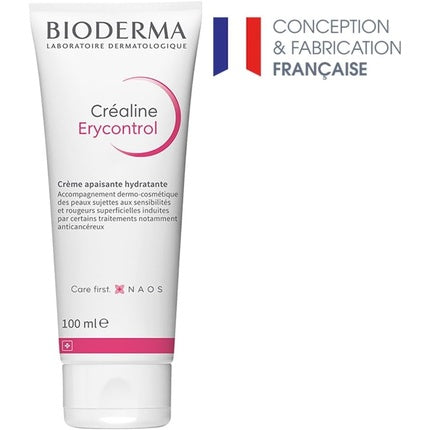 Crema de față Bioderma Crealine Erycontrol, alb cu detalii roz, 100 ml