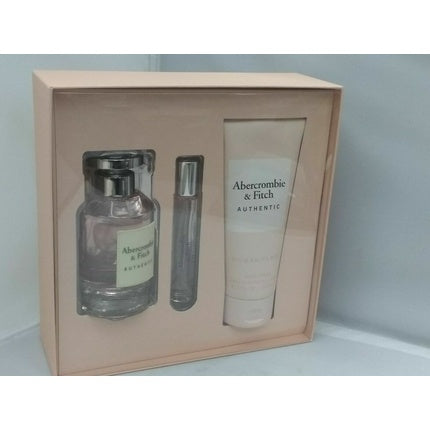 Set Parfum Abercrombie & Fitch Authentic, Femei, 3 piese, Transparent